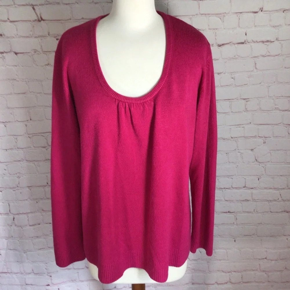 Just My Size Pink Long Sleeve Sweater - Size 3X